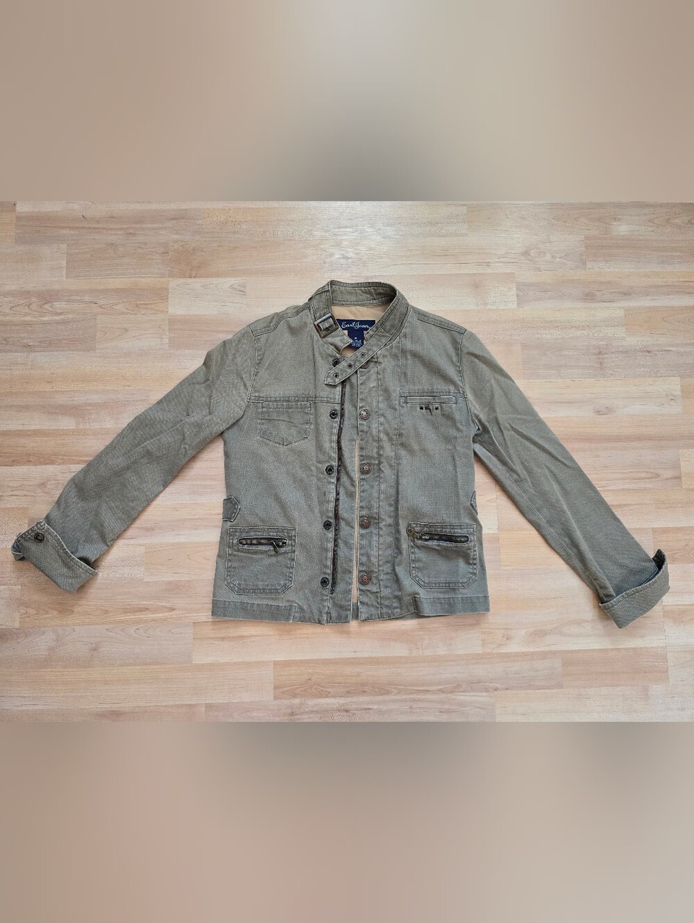 Earl Jeans Olive Green Denim Jacket